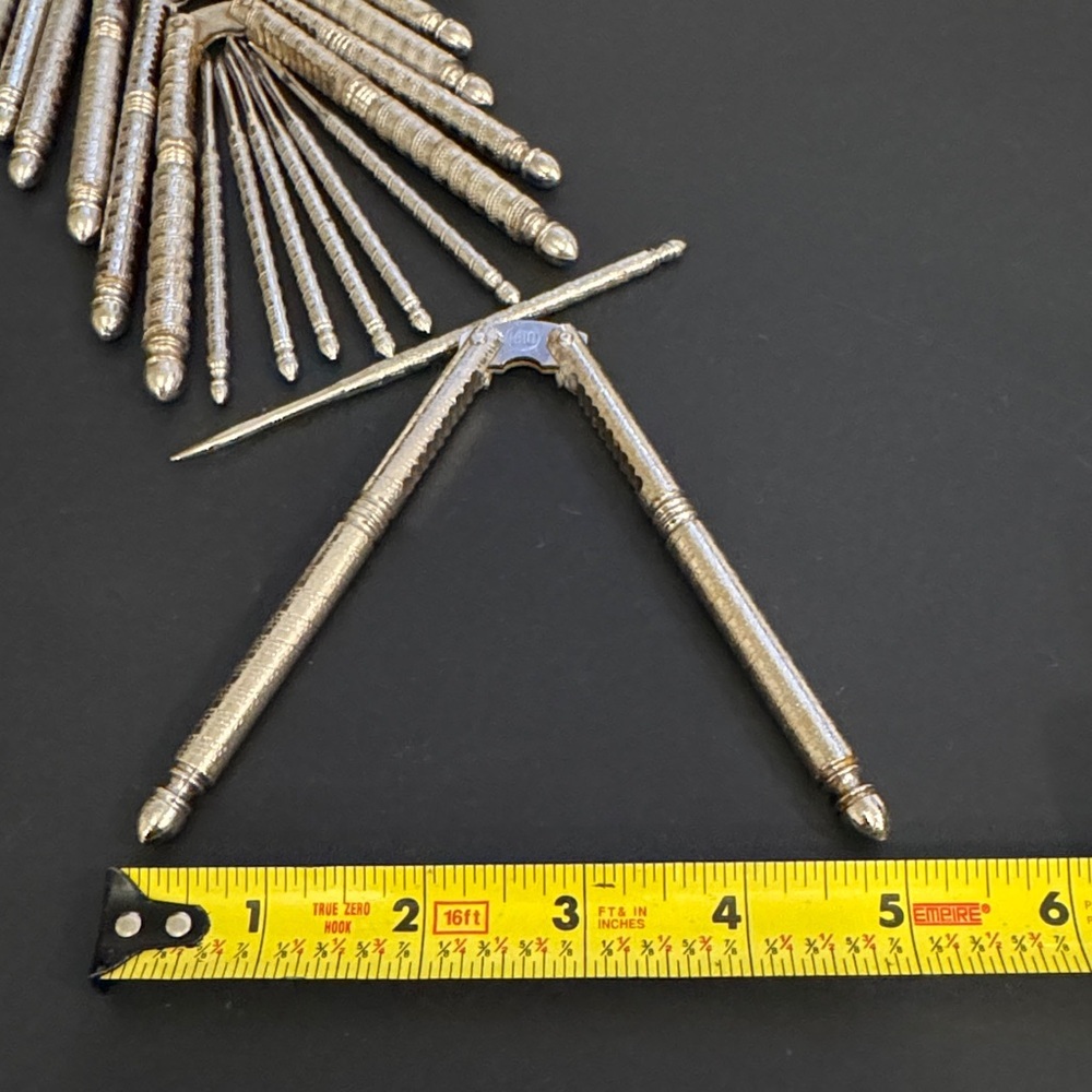 Vintage Brass Nutcracker & Pick Set 14 Pieces, Seafood & Nut Tools, Set for 7 - Picture 5 of 5